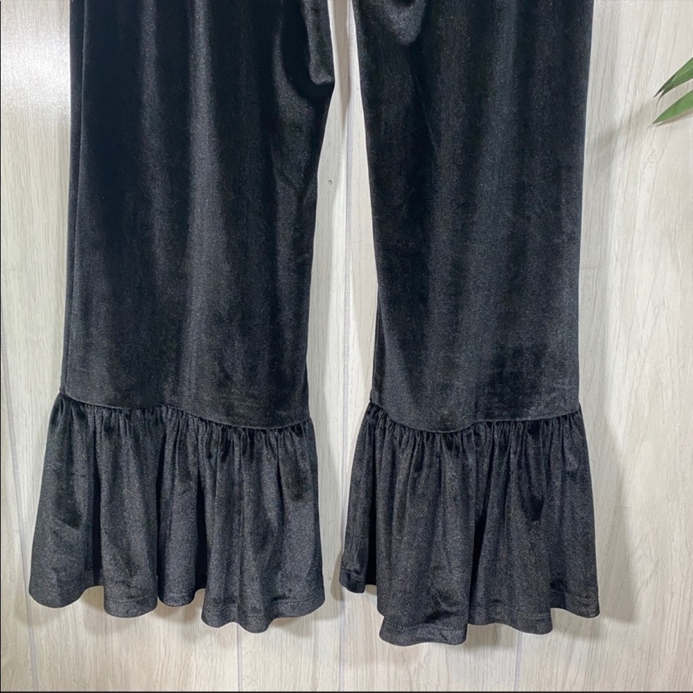 Vintage HTF Matilda Jane Big Ruffle Black Velvet Pant! - Picture 6 of 8